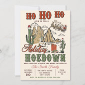 Western Cowboy Christmas Holiday Hoedown Party Invitation (Front)