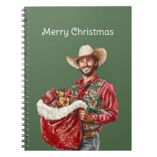 Western Cowboy Christmas Notebook