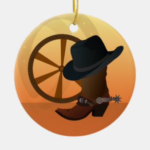 Western Cowboy Christmas Ornament