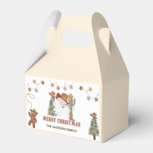 Western Cowboy Christmas Party Favor Boxes
