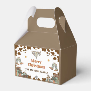 Western Cowboy Christmas Party Favor Boxes