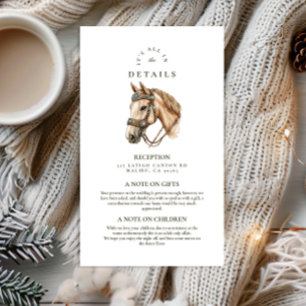 Western Cowboy Christmas Wedding Enclosure Card