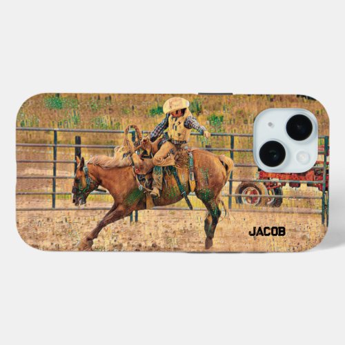 Western Cowboy Country Horse Riding iPhone 15 Case