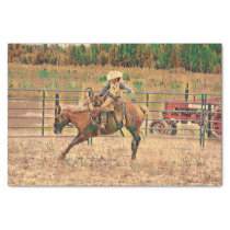Western Cowboy Country Horse Riding Tissue Paper