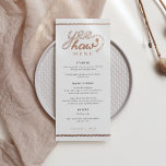 Western Cowboy Country Rustic Wedding Menu<br><div class="desc">Western Cowboy Country Rustic Wedding</div>