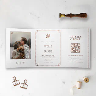 Western Cowboy Country Rustic Wedding Tri-Fold Invitation Western Cowboy Country Rustic Wedding Tri-Fold Invitation