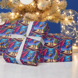 Western Cowboy Country Singer Christmas Wrapping Paper