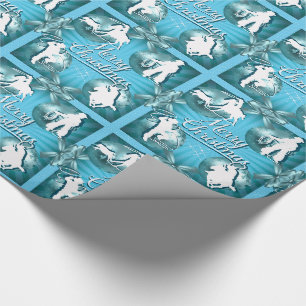 Western Cowboy Cowgirl Roping Christmas Gift Wrap