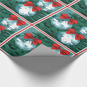 Western Cowboy Cowgirl Roping Christmas Gift Wrap
