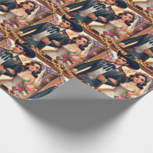 Western Cowboy Cowgirl Wedding Wrapping Paper
