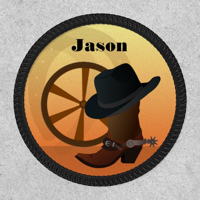 Western Cowboy Custom Name Patch (Front)