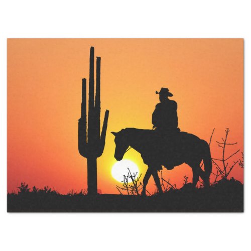 Western Cowboy Desert Sunset 13 Decoupage Tissue Paper