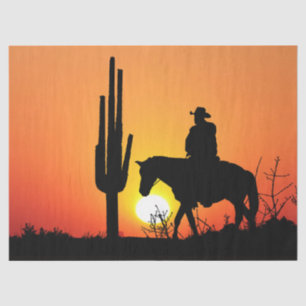 Western Cowboy Desert Sunset 13 Decoupage Tissue Paper
