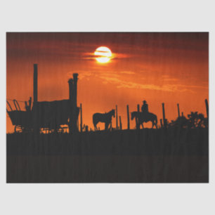 Western Cowboy Desert Sunset 14 Decoupage Tissue Paper