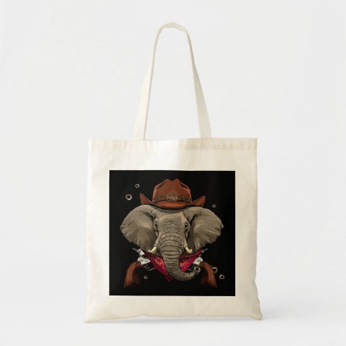 Western Cowboy Elephant Country Music Rodeo Howdy  Tote Bag