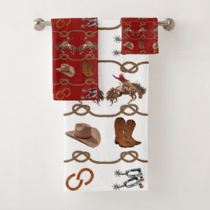Western Cowboy Essentials  Bath Towel Set