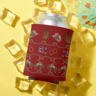 Western Cowboy Essentials Can Cooler