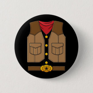 Western Cowboy Halloween Boys Kids  Button