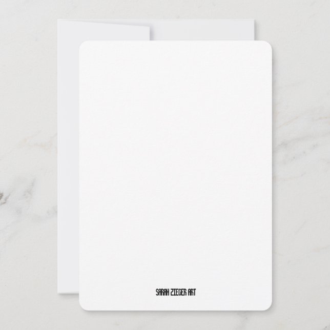 Western Cowboy Hand-drawn Stationery Card (Back)