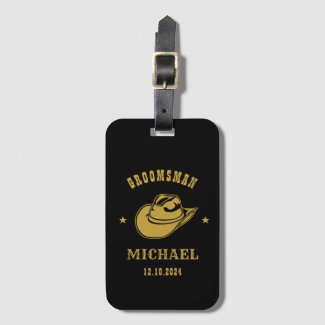 Western Cowboy Hat Best Man Groomsmen Personalized