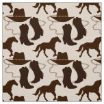 Western Cowboy Hat Boots, Horse Fabric