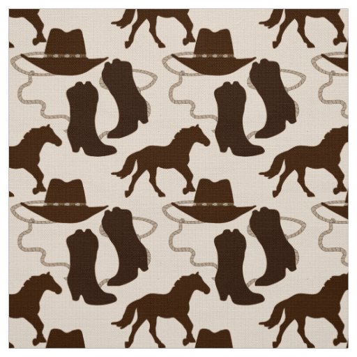 Western Cowboy Hat Boots, Horse Fabric