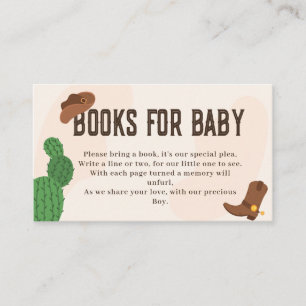 Western Cowboy Hat, Cactus Books For Baby Enclosure Card