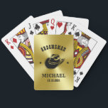 Western Cowboy Hat Groomsmen Personalized Name Poker Cards<br><div class="desc">Personalized gifts for groomsmen with western cowboy theme. Decorated with cowboy hat with vintage western font. Text and color are editable using the Design Tool to fit your occasion. Get this customize gift for wedding,  bachelor party,  engagement party or any other special occasions.</div>