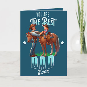 Western Cowboy Horse Child Happy Father's Day Card
