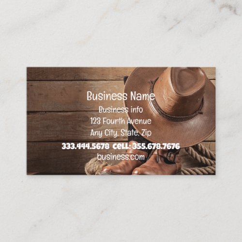 Western Cowboy Horses Shop Store Business Card