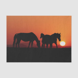 Western Cowboy Horses Sunset 15 Decoupage Tissue Paper