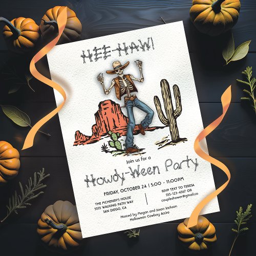 Western Cowboy Howdy_Ween Party Halloween Invitation