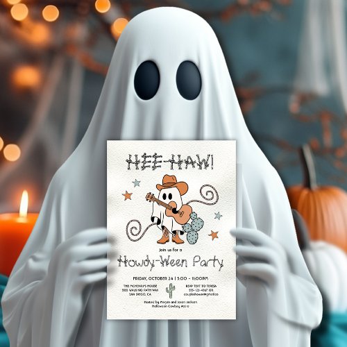 Western Cowboy Howdy_Ween Party Halloween Invitation