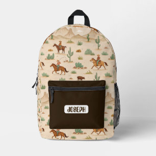 Western Cowboy Kids Personalized Backpack