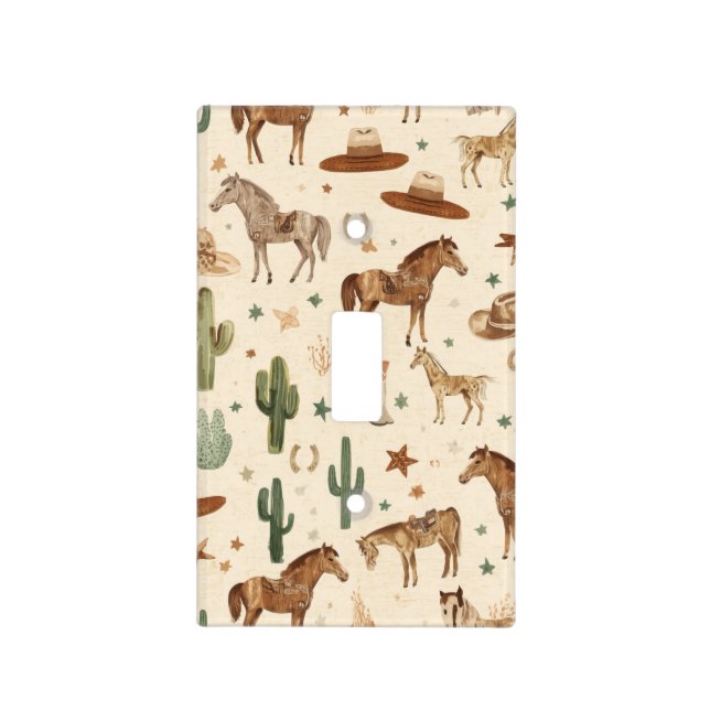Western Cowboy Nursery Light Switch Cover (Front)