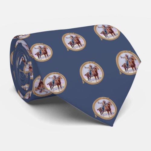 Western Cowboy On Horse CM Russell Tie