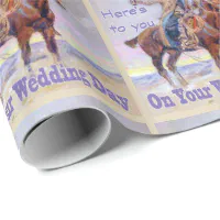 Horse Silhouette Cowboy Western Premium Gift Wrap Wrapping Paper