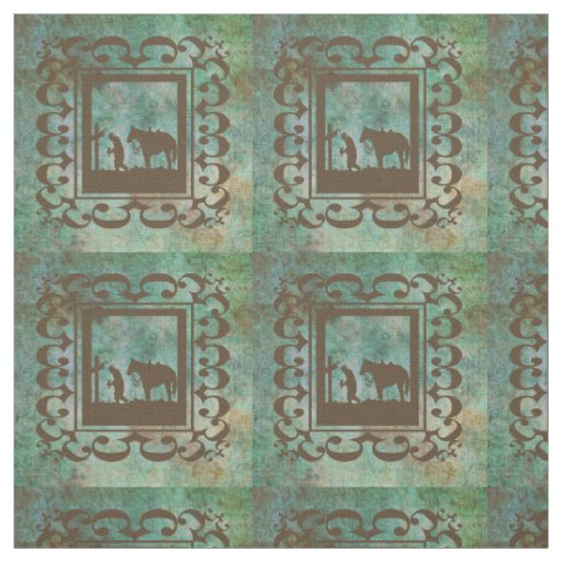 Western Cowboy Prayer Design Fabric