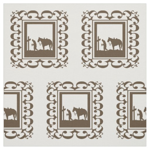 Western Cowboy Prayer Design Fabric
