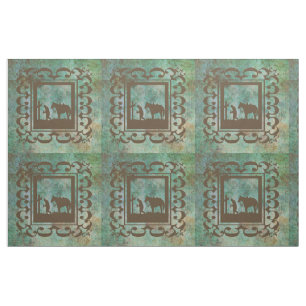 Western Cowboy Prayer Design Fabric 9" square