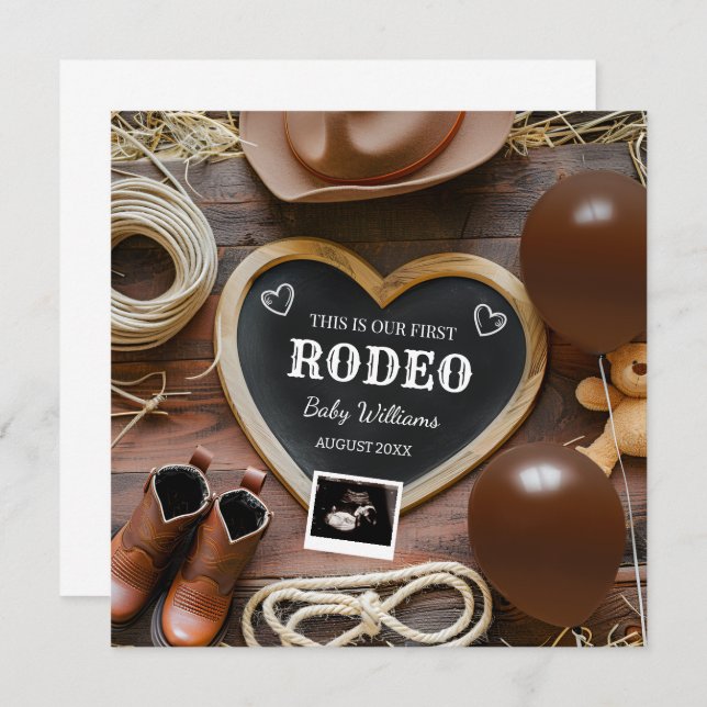 Western Cowboy Pregnancy Announcement (Front/Back)