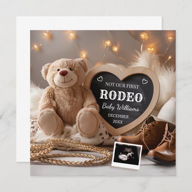 Western Cowboy Pregnancy Announcement (Front/Back)