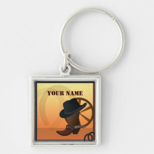 Western Cowboy Premium Keychain