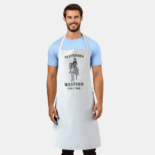 Western Cowboy Pub & Bar Custom Bartender Apron