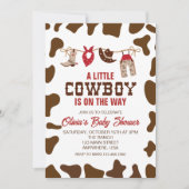 Western Cowboy  red Baby Shower Invitation (Front)