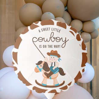 Western Cowboy Rocking Horse Boy Baby Shower