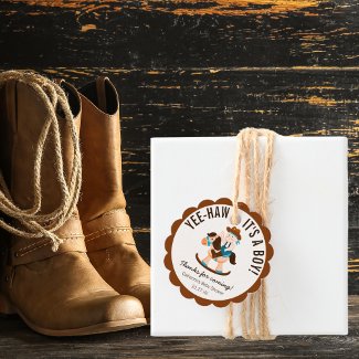 Western Cowboy Rocking Horse Boy Baby Shower 