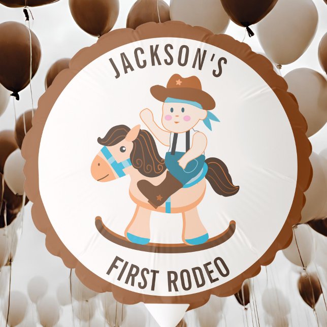 Western Cowboy Rocking Horse Boy Birthday Balloon (Creator Uploaded)