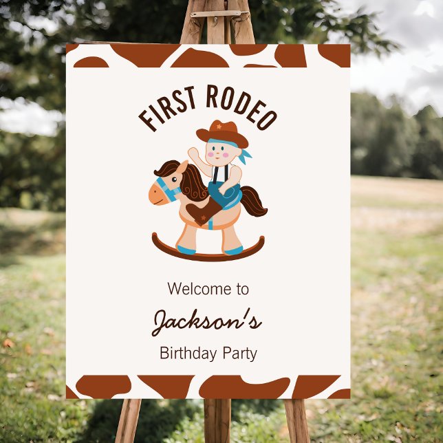 Western Cowboy Rocking Horse Boy Birthday  Foam Board (Creator Uploaded)