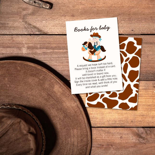 Western Cowboy Rocking Horse Boy Books For Baby Enclosure Card (Creator Uploaded)